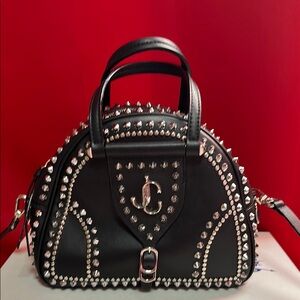 Jimmy Choo Studded Varenne Bowling Bag